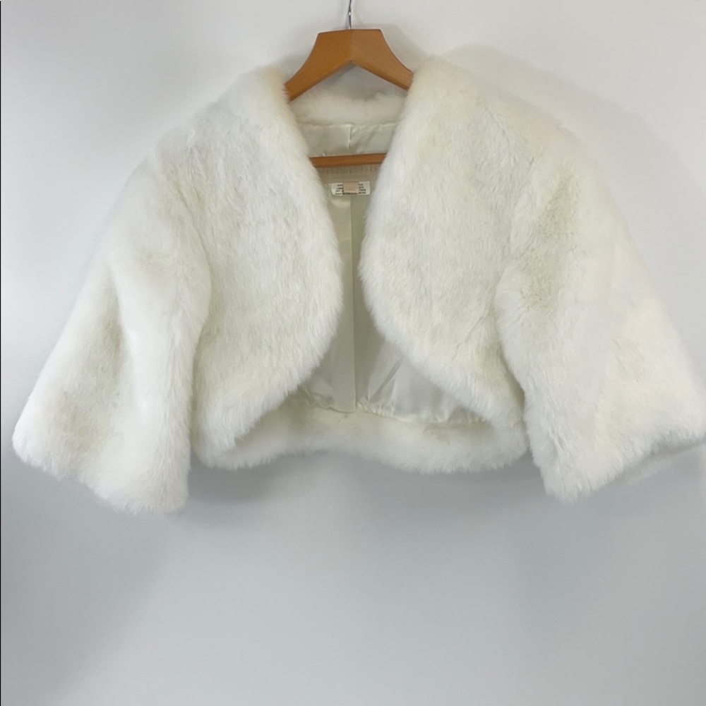 FAUX FUR WHITE jacket